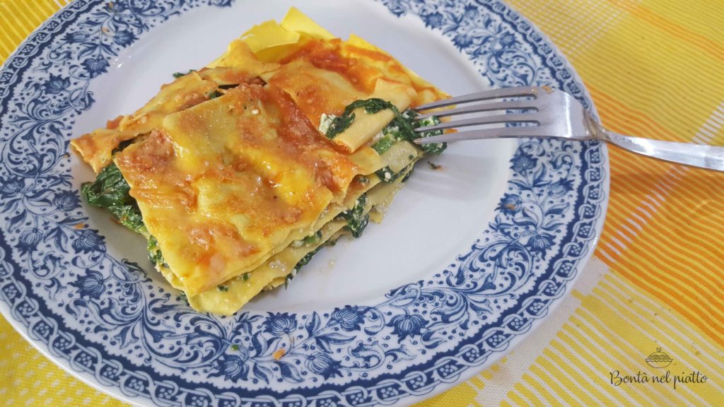 Lasagne agli spinaci con le due ricotte