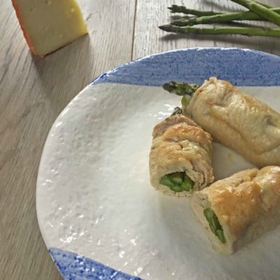 Involtini di tacchino con asparagi e pecorino