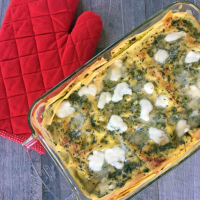 Lasagne con zucchine, pesto e stracchino