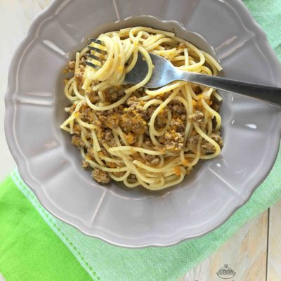 Spaghetti al ragù bianco